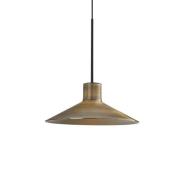 Bover LED-hængelampe Platet, sort/messingfarvet Ø 20 cm