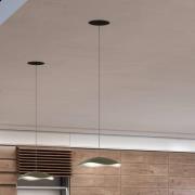 Bover LED-hængelampe Valentina S24, olivengrå/hvid