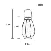 LED-solcellelampe 36649, sort, ravfarvet, metal, plast