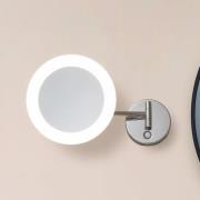 Lucande LED kosmetikspejl Fyria, krom, stål, CCT