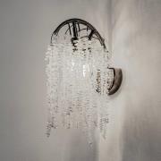 Grape væglampe, perlesort, 2 lyskilder, krystalglas