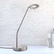 LED-bordlampe Dent, nikkel/krom, 60 cm, metal, CCT 1 lyskilde.