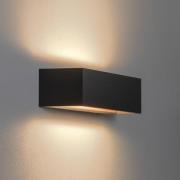 Bega Studio Line LED-væglampe, sort, metal, 30 cm