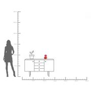 KARE Lysestage Lips, højde 20 cm, polyresin, rød