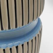 KARE Vase Calabria, blå/beige, porcelæn, håndlavet