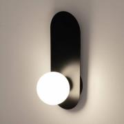 Maytoni væglampe Bao, sort/hvid, højde 31 cm, glas, G9