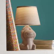Monkey bordlampe, brun, keramik, 28 cm høj, E14
