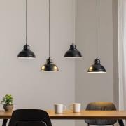 Sven hængelampe, 4 lyskilder, sort, stål, E27