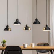 Sven hængelampe, 5 lyskilder, sort, stål, E27