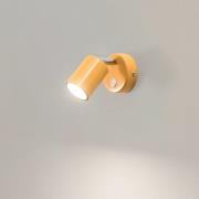 Vægspot Fun, gul, 14 cm høj, justerbar, GU10