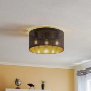 Loftlampe Jovin 3 lyskilder, 1 skærm sort/guld