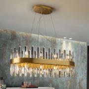 Grace-pendel, jern, glas, oval, 20 lys