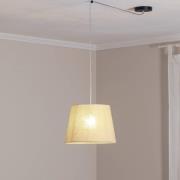 Ascot pendellampe, beige, Ø 38 cm, stof, decentraliseret