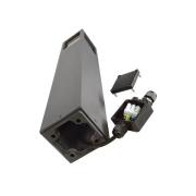 Facado II vejlampe, højde 65 cm, grå/røget, 11 x 11 cm IP65