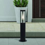 Sokkellampe, IP44, sort, højde 45 cm, metal