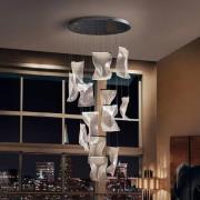 LED-hængelampe Velos II, 13-lys, krom, dæmpbar, plast