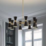 Stilnovo pendellampe Megafono, Ø 100 cm, sort, 16-lys.