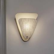 MARKET SET Væglampe Coquillage, cremefarvet, 33 cm, hør