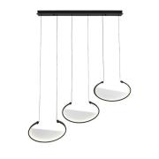 LED-hængelampe Adele, længde 117 cm, sort, metal, 3 lyskilder.