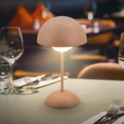 LED-bordlampe med batteri Kugle, brun, metal, IP44, dæmpbar