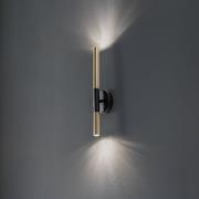 Væglampe Sopel Lux, 2 lyskilder, sort/guld, højde 38 cm