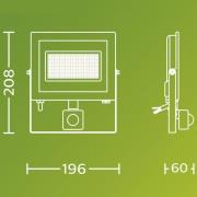 Philips udendørs LED-spot Lois UE Sensor, 24 W, 5.000 K IP65