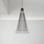 Karman LED-hængelampe Ikonika, sort, Ø 40 cm, metal