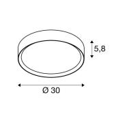 SLV LED-loftlampe Decona, Ø 30 cm, sort/guldfarvet