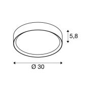 SLV LED-loftlampe Decona, Ø 30 cm, hvid, metal, CCT