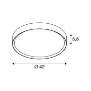 SLV LED-loftlampe Decona, Ø 42 cm, sort, metal, CCT