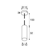SLV Pendellampe Enola, hvid mat, Ø 10 cm, metal