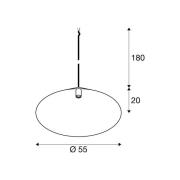 SLV Hængelampe Magico, Ø 55 cm, hvid mat, metal