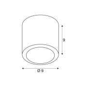 SLV LED-loftlampe Oculus, bronzefarvet, 9 cm dæmpbar til varmt lys