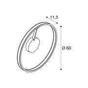 SLV LED-loftlampe One, Ø 60 cm, sort, metal, CCT