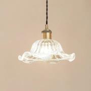 Lindby pendellampe Ludowika, transparent, glas, Ø25cm, E27