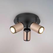 Loftspot Gillan, coffee, 3 lyskilder, rund, metal, GU10