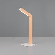 LED-bordlampe med batteri Skip, MDF, træfarvet, højde 37,5 cm