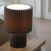 Markslöjd bordlampe Catis, grå, 32 cm høj, tekstil, E27