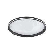 LED-loftlampe Isy, sort, Ø 55 cm, metal, CCT, dæmpbar