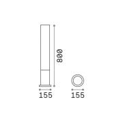 Ideal Lux vejlampe Edo round, hvid, GX53