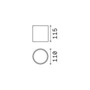 Ideal Lux loftlampe Gun, kaffebrun, aluminium, IP44, GU10