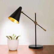 Nelu bordlampe, sort, højde 60 cm, metal, justerbar