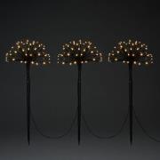 LED-dekorationslampe tre mælkebøtter med jordspyd IP44