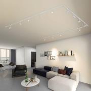 Lindby 1-faset skinnesystem Linaro, GU10, 14 lyskilde, hvid