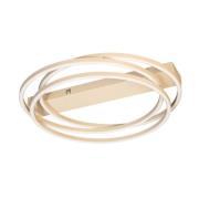 LED-loftlampe Kiku, Ø 56 cm, sandfarvet, metal, CCT