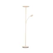 LED-gulvlampe Sorento, højde 182 cm, læselampe, sandfarvet