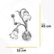 Arianna væglampe, bronzefarvet, 2 lyskilder, jern, glas