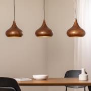 Hængelampe Muba, gammel messing, længde 120 cm, metal