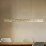Lucande LED-hængelampe Nivara, 117 cm, guld, metal