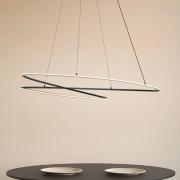 Lucande LED-hængelampe Gavril, 100 cm, sort, dæmpbar